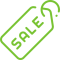 sale Icon showing sale tag – no estate agent fees when selling your house with Sell2Day